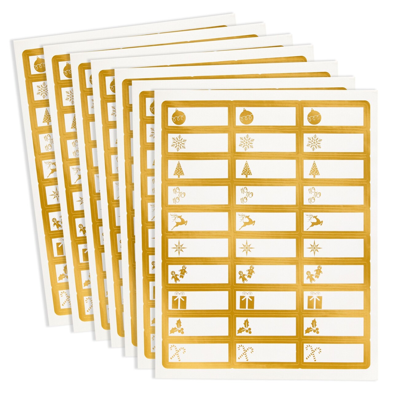 Juvale 210 Christmas Printable Address Labels, Custom Address Labels for Holiday Cards and Wrapping, Silver Foil Stickers, 2.5 x 0.9 In, Personalized Christmas Gift Labels and Printer Friendly